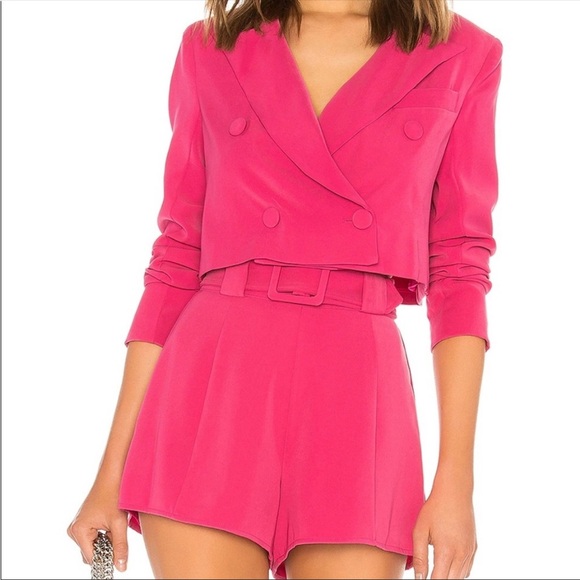 Lovers + Friends City Short in Magenta Pink Barbiecore - Picture 1 of 8